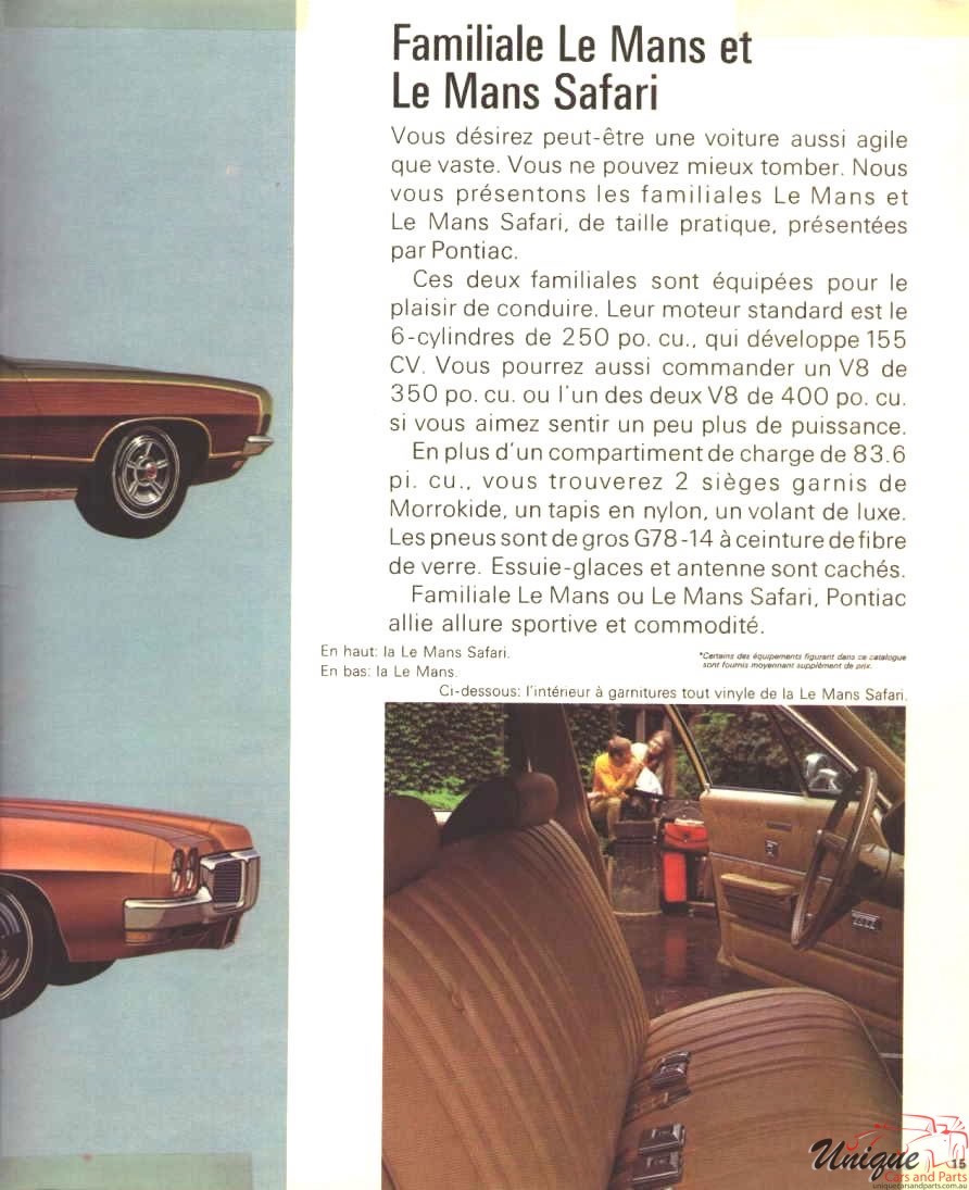 1970 Pontiac LeMans Tempest Canadian (French) Brochure Page 12